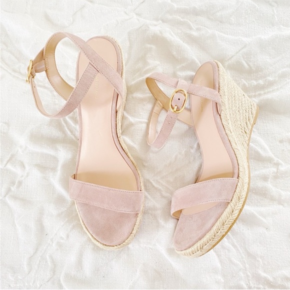 Stuart Weitzman Teddi suede espadrille wedge sandals Size 9.5 - Picture 5 of 13
